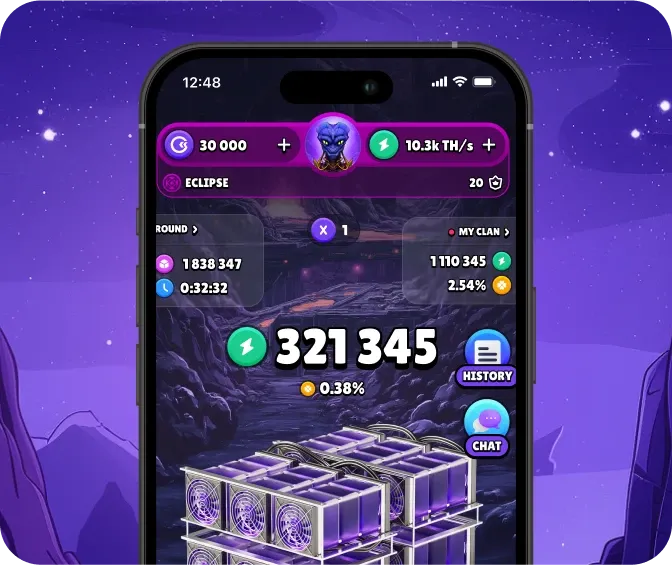 Schermata di gioco di Miner Wars con il punteggio